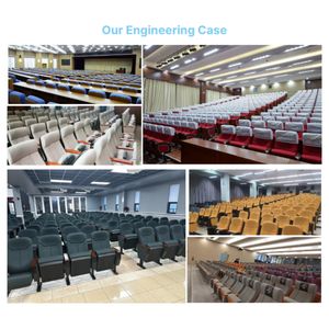 كراسي قاعة محاضرات ومقاعد استاد مخصصة مع لوح كتابة قابل للطي، كرسي مسرح للكنائس والصالات الرياضية، متين ومريح - Product Image 5