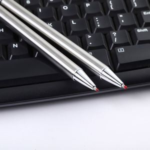 No Clip Minimalist All Stainless Steel Click Gel <b>Pen</b>, Seamless Brushed Metal <b>Retractable</b> Signature <b>Pen</b> Custom Laser Logo - Product Image 5
