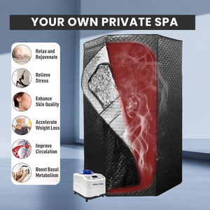 Tente de <span class=keywords><strong>sauna</strong></span> infrarouge moderne en acrylique de taille normale portable, <span class=keywords><strong>sauna</strong></span> infrarouge lointain pour une personne, pentagonal, avec coussin chauffant pour les pieds - Product Image 3