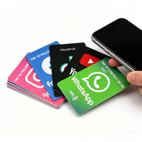Tarjeta de redes sociales con código QR personalizado, tarjeta NFC para empresas, tarjeta RFID para redes sociales como Facebook y TikTok, tarjeta de reseñas de Google.