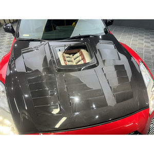 Nuevo Parachoques Delantero de Fibra de Carbono para Nissan GT-R 2009-2015, con Cubierta de Motor Atornillable y Protección Transparente, Color Negro - Product Image 4