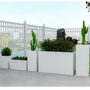 Australia Style Customized Outdoor Metal garden Planters Powder Coating Aluminum Flower Planter Pot