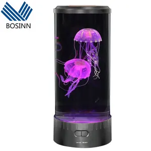 Zylindrische Quallen lampe Dekorative Bar Counter Jelly Fish Light RGB Farbwechsel Schlafzimmer Stimmung Nacht lampe