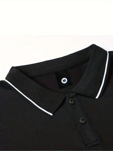 Livraison directe T-shirt de golf à manches courtes et à revers à la mode pour hommes d'été avec logo personnalisé adapté aux occasions de divertissement commerciales - Product Image 5
