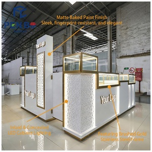 Einzigartiges Mall-<span class=keywords><strong>Kiosk</strong></span>-Design Schmuck Parfüm Moderner Mittelvitrinen-<span class=keywords><strong>Kiosk</strong></span> aus Holz für den Schmuckverkauf - Product Image 3