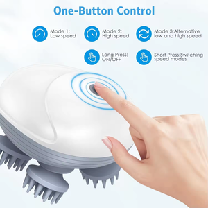 Nowcozy Revive Scalp Massager 96 puntos de amasado de silicona con cabezales desmontables | Masajeador de <span class=keywords><strong>cuero</strong></span> <span class=keywords><strong>cabelludo</strong></span>, cuerpo y cabeza para el crecimiento del cabello - Product Image 3