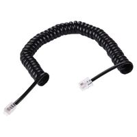 Cable de extensión de puente de cable plano/en espiral de longitud personalizada 2 pares 4 núcleos resorte espiral Utp 6P Rj11 Cable de conexión de teléfono