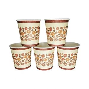 Gobelet en papier kraft blanc jetable à paroi simple, gobelet écologique idéal pour le café, le thé et les boissons gazeuses, haute qualité - Product Image 5