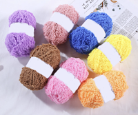Space Dyed Fancy Feather Mink Yarn Pure Nylon Knitting Crocheting Weaving Yarn