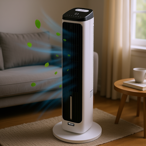 Ventilador de Torre Oscilante Vevor con Humidificador de 2.0L, Control Remoto, Purificador de Aire Doméstico, Generador de Vapor Frío - Product Image 2