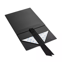 Boîte-cadeau en papier pliable, 50 pièces, boîte d'emballage plat, avec nœud rabattable, pour cadeaux