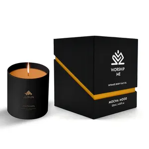 Tarro y caja de vela vacíos de lujo con muestra gratis de fábrica, caja de paquete de vela, cajas de velas personalizadas