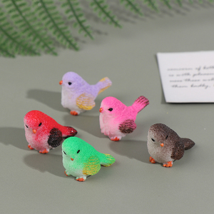8 pezzi piccola statua Figurine ornamento miniature giocattolo per bambini decorazione regalo simpatico cartone animato colorato volare uccello <span class=keywords><strong>passero</strong></span> - Product Image 2