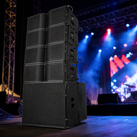 Sistem Speaker Line Array Pasif Pro Audio Outdoor K210 Dual 10 inci 8 Ohm Laris Manis untuk Pertunjukan Panggung