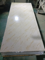 Feuille de marbre autocollante durable résistante aux UV 4*8, imperméable, avec colle au dos, revêtement mural intérieur
