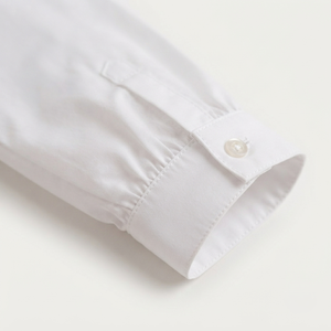 Ensemble d'uniformes scolaires personnalisés pour filles, robe tablier à carreaux gris avec jupe plissée et col Peter Pan blanc à manches longues - Product Image 5