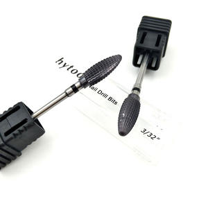 HYTOOS Nero Titanio Punte di Trivello del Chiodo 3/32 "Carburo di Tungsteno Passo Burr Manicure Punte Trapano Elettrico Del Chiodo Accessori di arte Del Chiodo Strumenti - Product Image 4