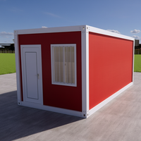 Maison conteneur préfabriquée modulaire personnalisable de 20 pieds, extensible et respirante, au design mi-siècle, pour bureau, camp minier ou habitation