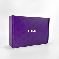 Boîte postale ondulée violette personnalisée emballage en carton recyclable pour la crème pour le visage gaufrage de crème contour des yeux boîte-cadeau recyclable