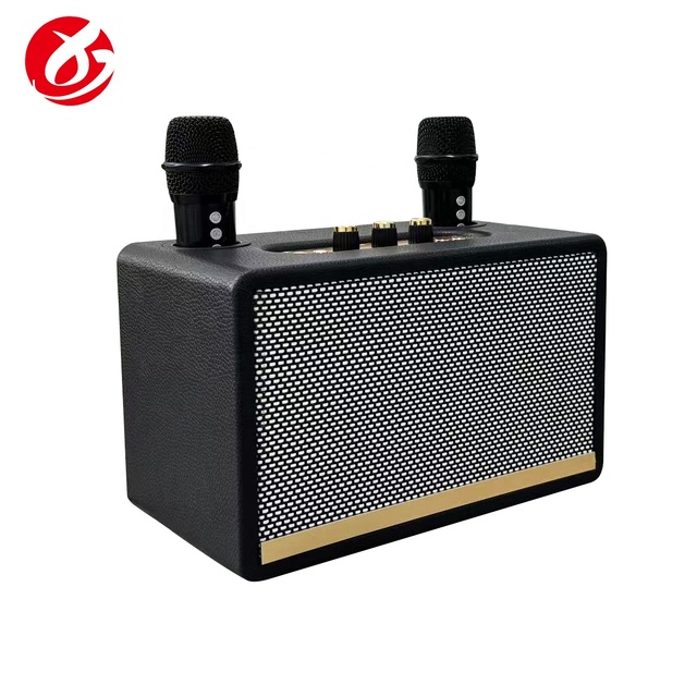 2026 New Retro Style 20W High Power Wireless for V5.3 IPX5 Waterproof Karaoke Speaker Built-in Mic for Outdoor Party Home