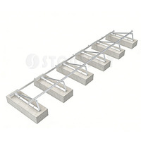 Système de montage solaire photovoltaïque pour toit plat, kit triangulaire en aluminium à angle réglable, installation facile, pour toiture en béton