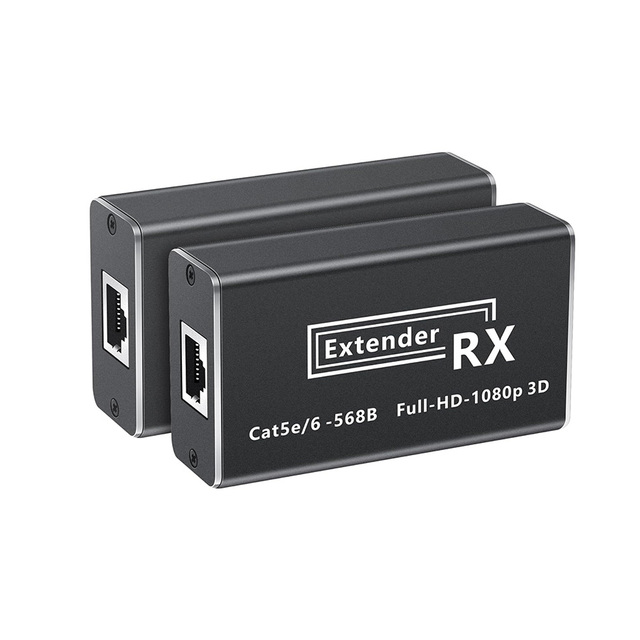 Factory Price 60M Full HD 1080P Over Cat6 Ethernet Cable HDMI Video Transmitter Receiver Extender 60 meter