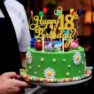 Spot Supply Gold Paper Topper para tarta de <span class=keywords><strong>feliz</strong></span> <span class=keywords><strong>cumpleaños</strong></span> Kids 10th 18th 30th Adult Cupcake Pastelería Decoración Glitter Number Cake Topper - Product Image 4