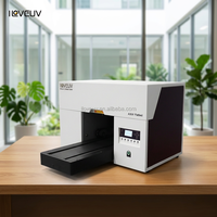 Printer UV Inkjet Flatbed Desktop Ukuran A3 untuk Percetakan Kartu Display Iklan Toko Signage, Bahan Flex, 3/jam