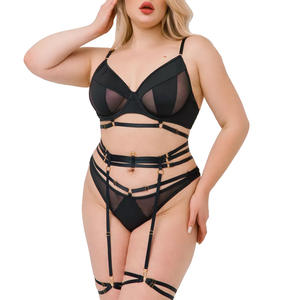 Abbigliamento donna all'ingrosso <span class=keywords><strong>Lingerie</strong></span> Sexy perizoma 4 in 1 <span class=keywords><strong>Lingerie</strong></span> Sexy <span class=keywords><strong>con</strong></span> giarrettiera cintura Set <span class=keywords><strong>Lingerie</strong></span> Sexy Sexy donne calde - Product Image 3