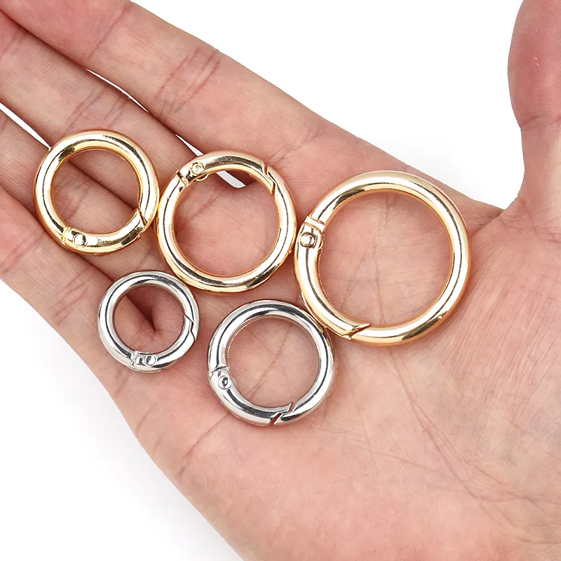 1pcs kim loại O Ring mùa xuân Clasp cho Diy Keychain có thể mở ra móc thép không gỉ vòng móc nối Túi nối trang sức làm phụ kiện