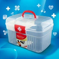 Achat en gros de boîtes de rangement pour médicaments en plastique durable personnalisées, trousse médicale d'urgence portable, trousse de premiers soins familiale pour la vente en gros
