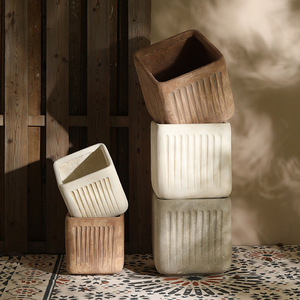 Pot <span class=keywords><strong>de</strong></span> fleurs extra large au design nordique pour plantes serpentines, idéal pour la décoration extérieure, <span class=keywords><strong>salon</strong></span>, balcon, bureau, cour. - Product Image 4