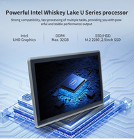 Panel PC Industrial Táctil Resistente de Alto Rendimiento de 21.5" FHD sin Ventilador, Intel I7-10810U, 2 LAN RS232/485, IP65 para Control de Procesos