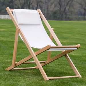 Portable Modern Solid Wood Oxford Folding <b>Lounge</b> <b>Chair</b> <b>Outdoor</b> Sun Lounger for Home Office Garden Beach Hotel Use - Product Image 1