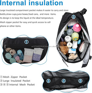 Sac de rangement latéral isolé pour poussette OEM, sac de rangement imperméable pour poussette, accessoires de poussette, sac de rangement suspendu pour poussette - Product Image 5