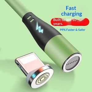 Cable de Datos Magnético para Comercio Exterior Transfronterizo, Verde, 1 m, Macaron, Carga Súper Rápida, Tres en Uno - Product Image 3