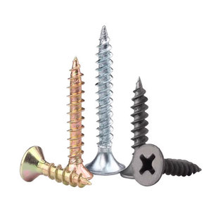 Din7505 <span class=keywords><strong>viti</strong></span> <span class=keywords><strong>per</strong></span> <span class=keywords><strong>legno</strong></span> in acciaio di dimensioni su scheda di trucioli di <span class=keywords><strong>legno</strong></span> 25/80/120mm lunghezze testa di formaggio in zinco placcato vite svasata - Product Image 1