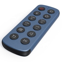 Télécommande universelle intelligente de haute qualité pour téléviseur intelligent en aluminium avec code roulant et code fixe, 12 touches, commande vocale, portée de 20 m