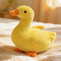 Peluches de canard réalistes et mignonnes en blanc et jaune, douces et moelleuses, parfaites comme cadeaux, décorations de bureau ou compagnons confortables