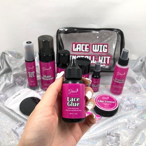 Private Label pizzo parrucca installare Kit parrucca colla fusion Spray Anti crespo riparazione <span class=keywords><strong>capelli</strong></span> lasciare in balsamo Spray HD parrucca cappuccio - Product Image 4