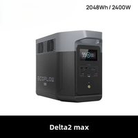 Station d'alimentation portable pour le camping EcoFlow DELTA 2 Max 2400W, charge rapide, prise EU, pour l'éclairage extérieur, alimentation de secours