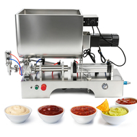 Machine de remplissage horizontale semi-automatique pneumatique de 3 à 5000 ml pour sauces et pâtes, destinée aux produits alimentaires et aux condiments
