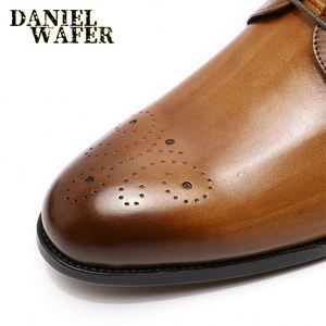 Zapatos Oxford de Vestir para Hombre, de Cuero Genuino Italiano, Color Marrón, con Cordones, para Boda, Oficina, Traje - Product Image 4