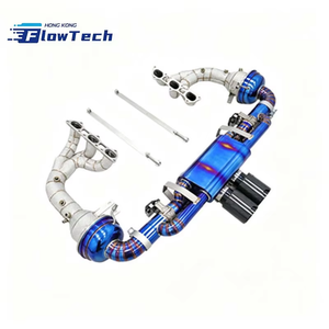 Colector de escape FlowTech SS304 con sistema Catback de titanio con válvulas para Porsche 992 GT3 RS 4.0L – Escape de alto rendimiento de montaje directo - Product Image 4