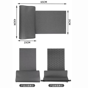 Coussin de siège de voiture avec repose-jambes en cuir PU 65x31cm, support d'extension universel pour siège conducteur, noir, gris, marron - Product Image 1