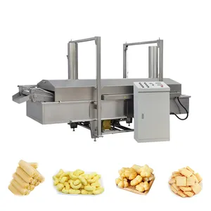 Fully automatic potato crisps making machinery chips frying machine