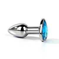 Plug anal en forme de cœur en acier inoxydable avec cristal amovible, étanche, stimulateur, jouets sexuels pour hommes et femmes, en métal