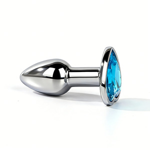 Plug anal en forme de cœur, en acier inoxydable, avec cristal amovible, stimulateur, jouets sexuels pour hommes et femmes - Product Image 4