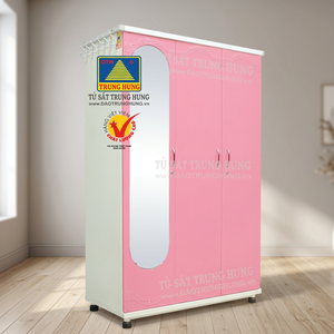 Freestanding Metal <b>Clothes</b> <b>Storage</b> Cabinet Flat Panel Doors LP Rp Design 1m08x1m8x50cm Dimensions 12-Month Guarantee for Home - Product Image 2