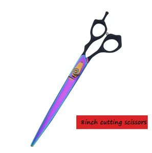 8 인치 럭셔리 스테인레스 스틸 개 미용 가위 애완 동물 털 청소 미용 도구 - Product Image 6